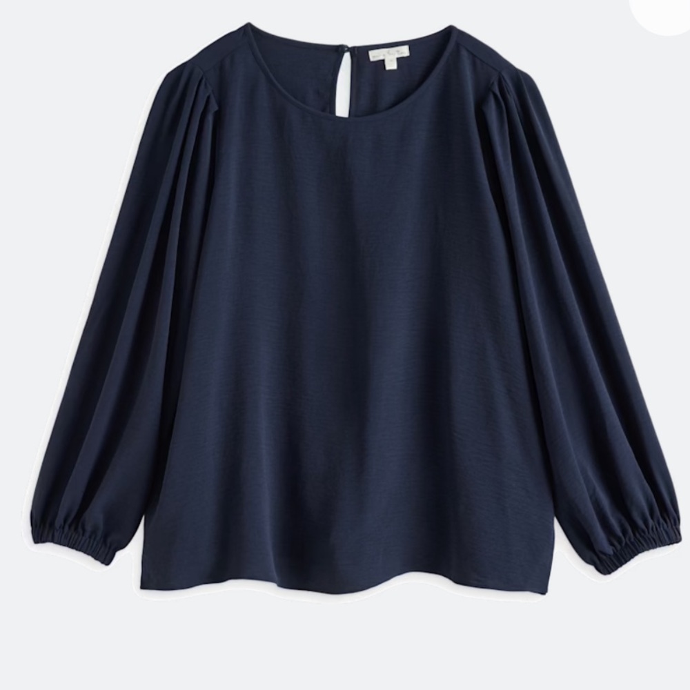 Elegant Navy Blue Women's Top